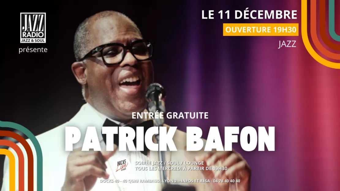 Le retour du crooner Patrick Bafon sur scène le mercredi 11 décembre 2024