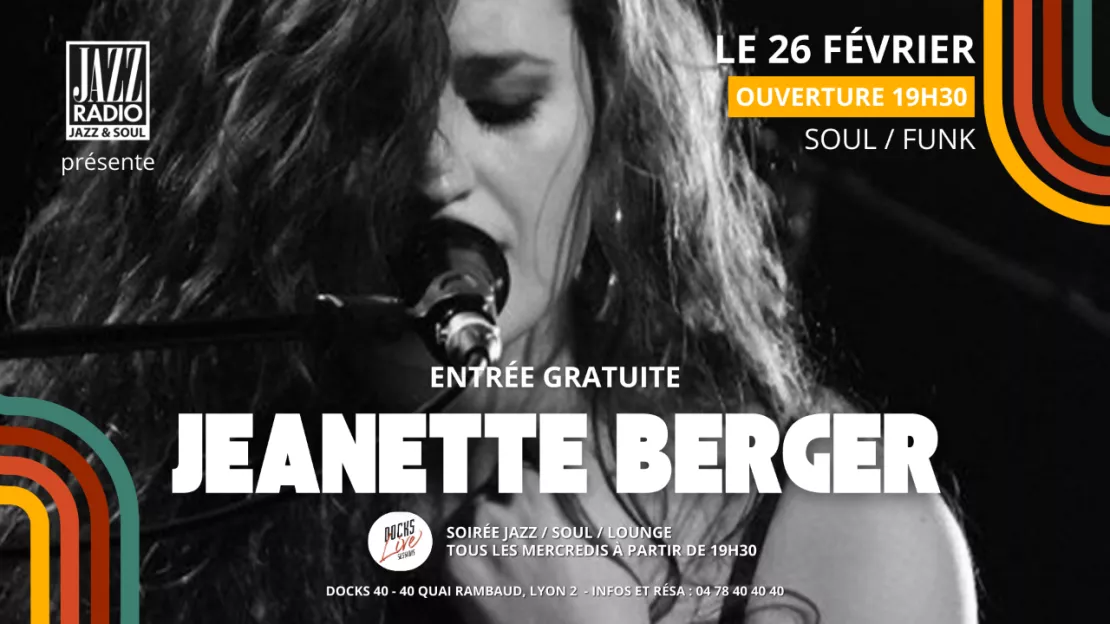 Une rencontre musicale intimiste avec Jeanette Berger au Docks 40 le mercredi 26 février