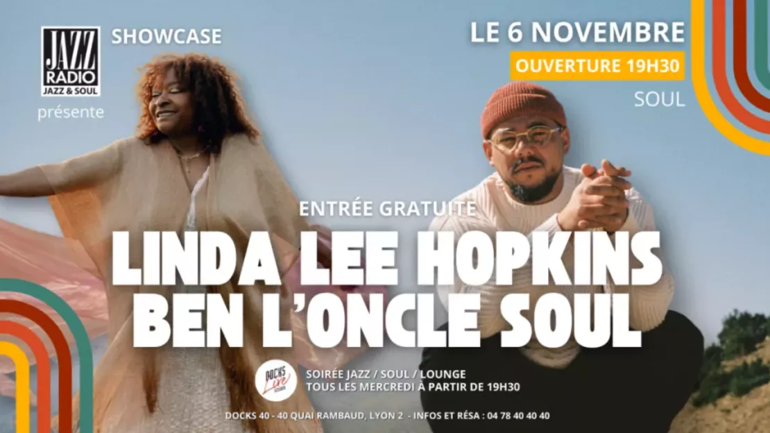 6 novembre 2024 : quand l'énergie soul de Linda Lee Hopkins et Ben l'Oncle Soul déboule sur la scène du Docks 40 !